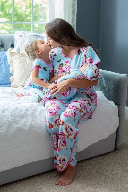 Isla Mommy & Daughter Pajamas & Newborn Swaddle Blanket Set