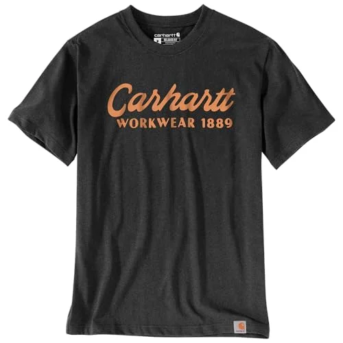 Carhartt 106158 Men's Loose Fit Heavyweight Short-Sleeve Script Graphic T-Shirt