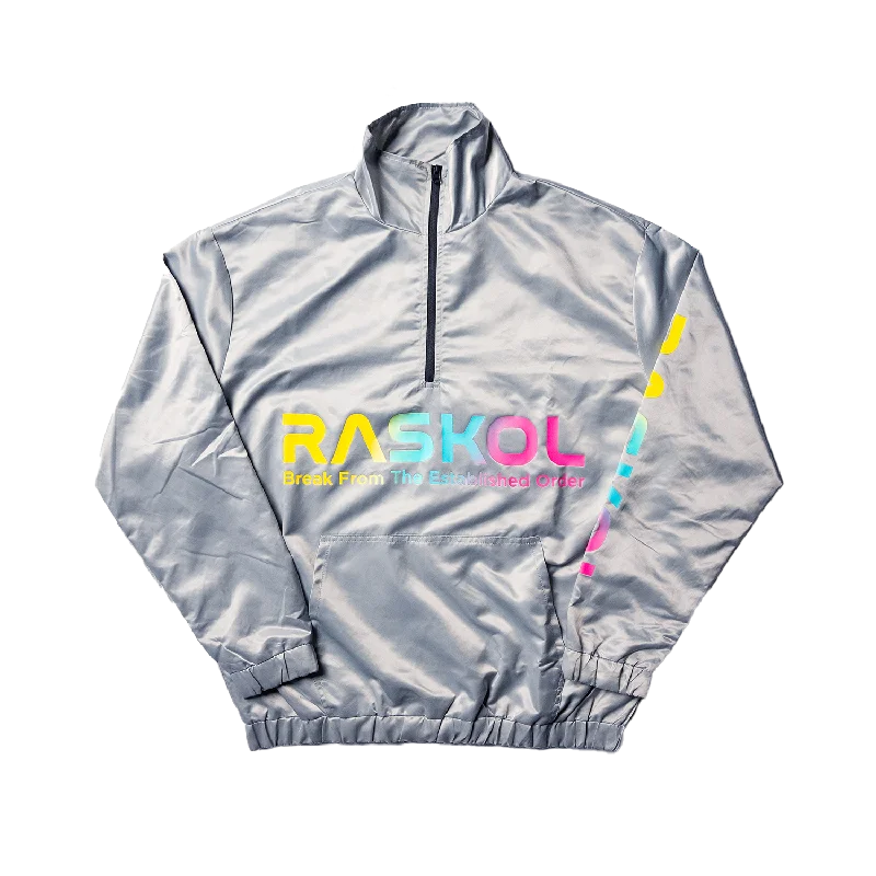 RASKOL Athletic Windbreaker Jacket (Silver)