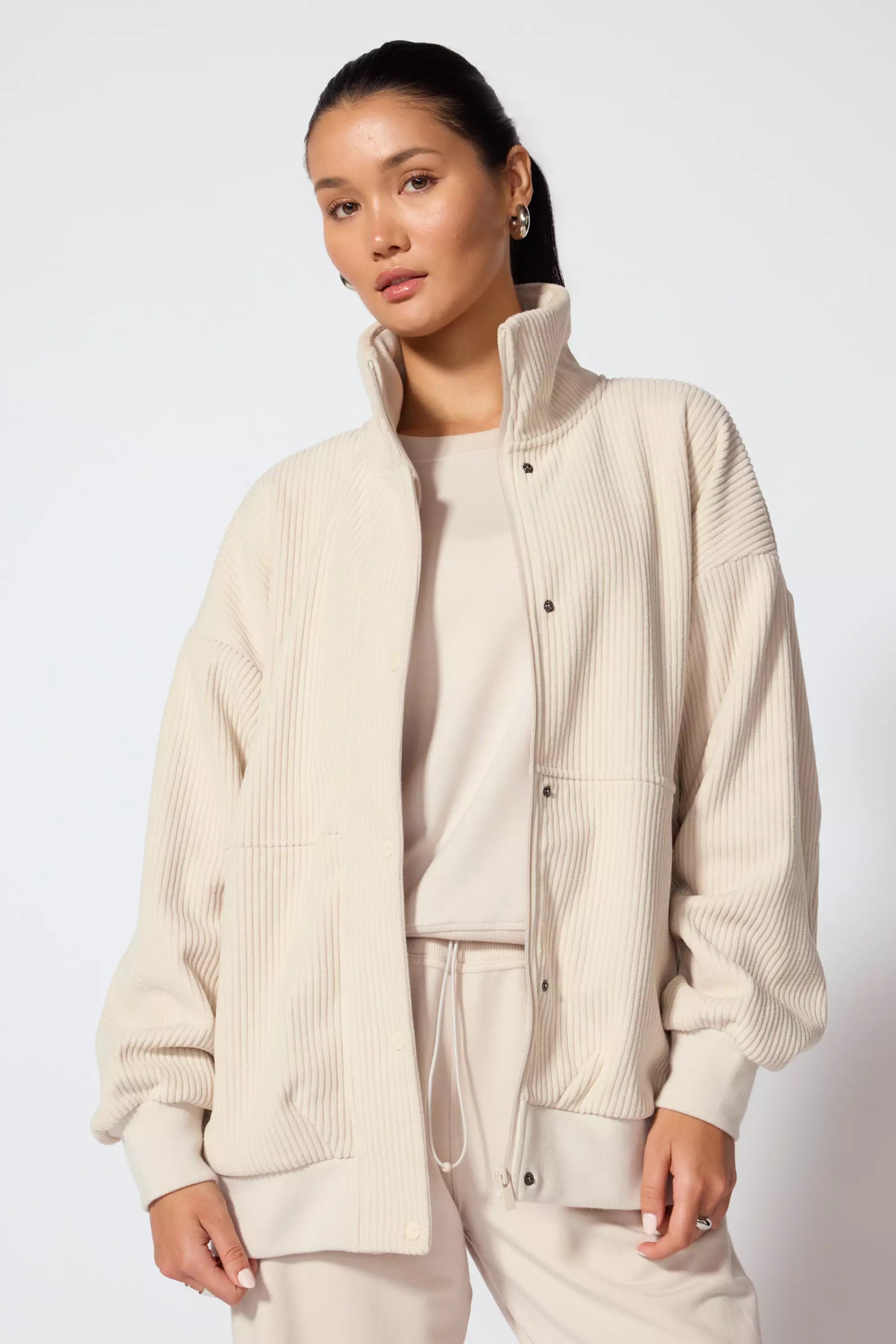 Aura Oversized Jacket - Stone