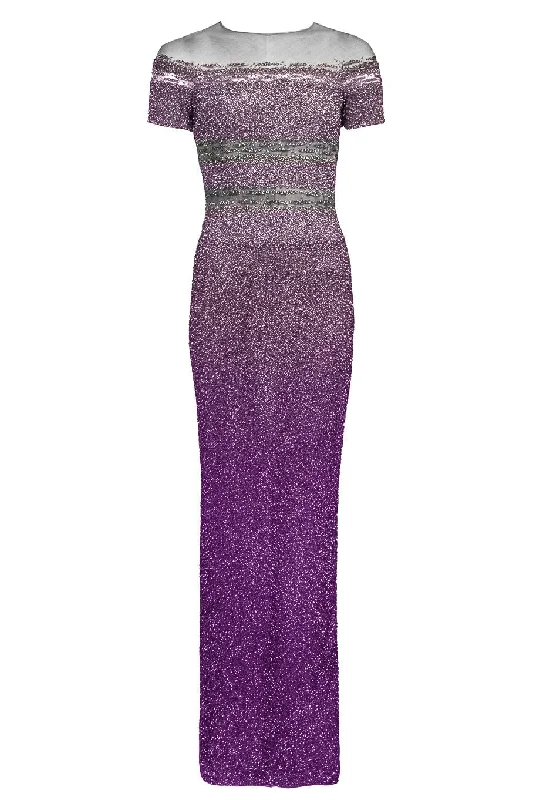 Lavender Ombre Signature Sequin Gown