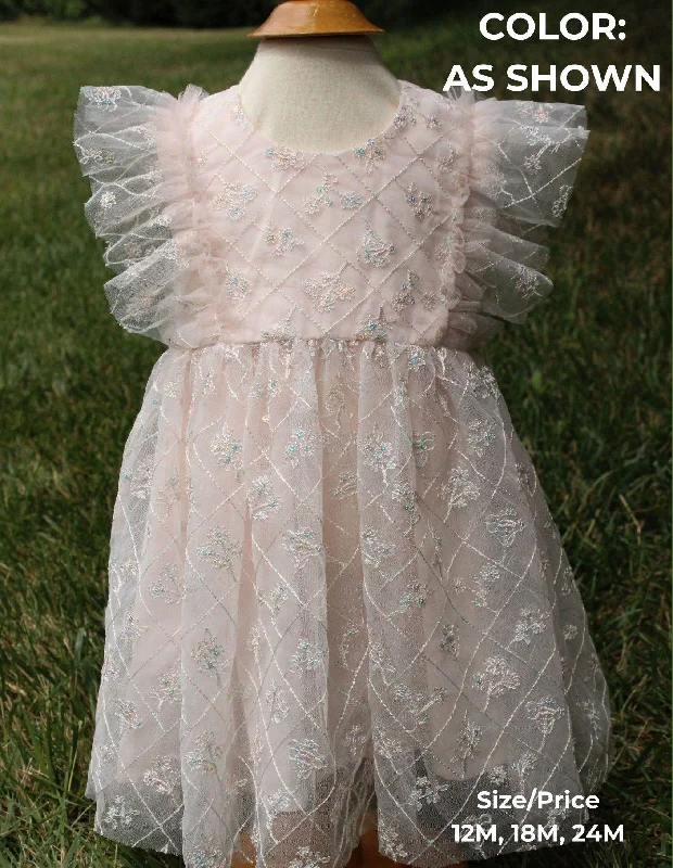 Girls Sequin/Embroidered Dress