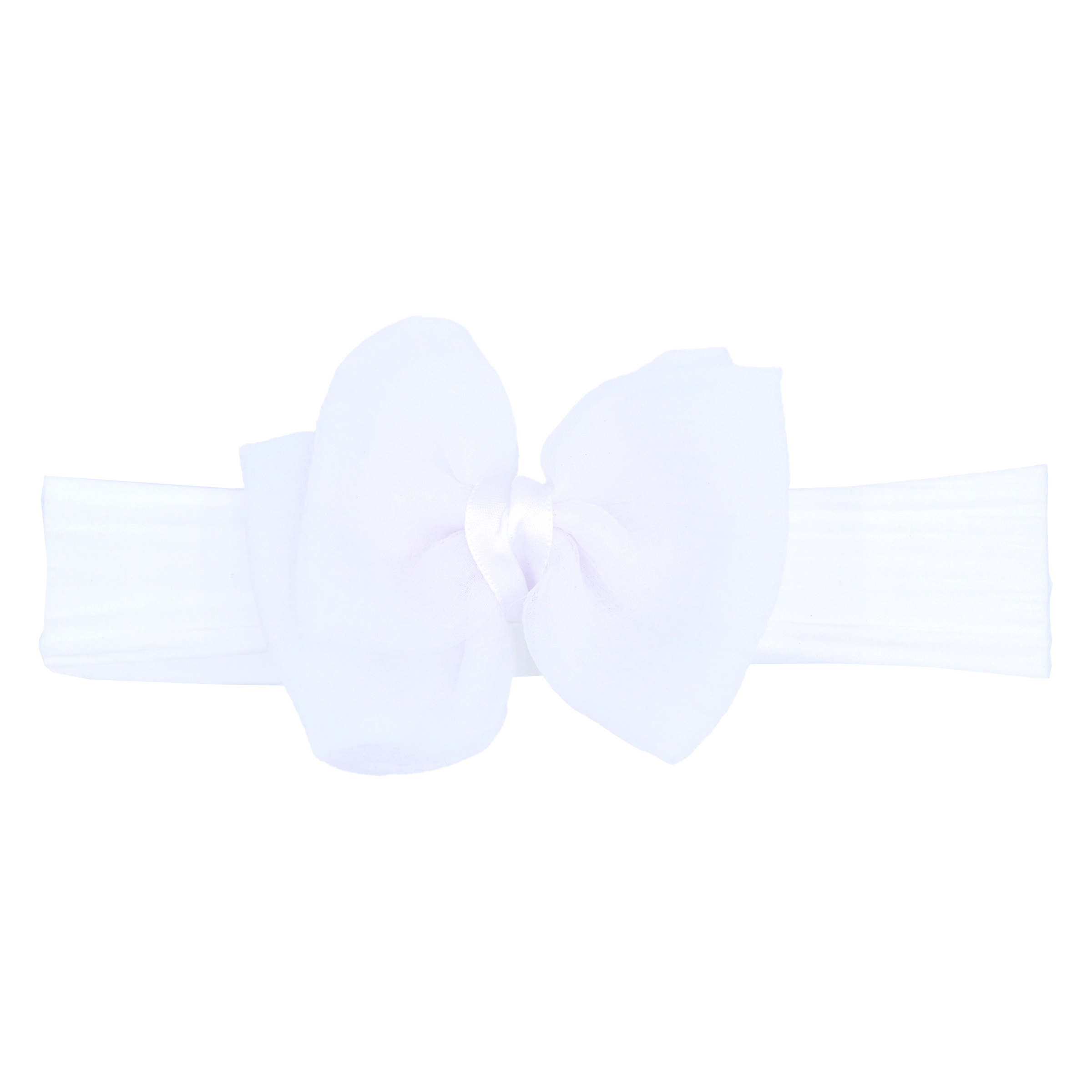 White Tulle Ribbon Headband