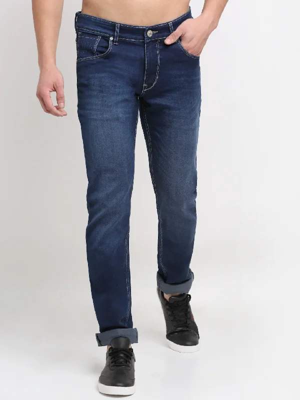 Men's Ultra Narrow fit Medium Fade Indigo Blue  Jeans