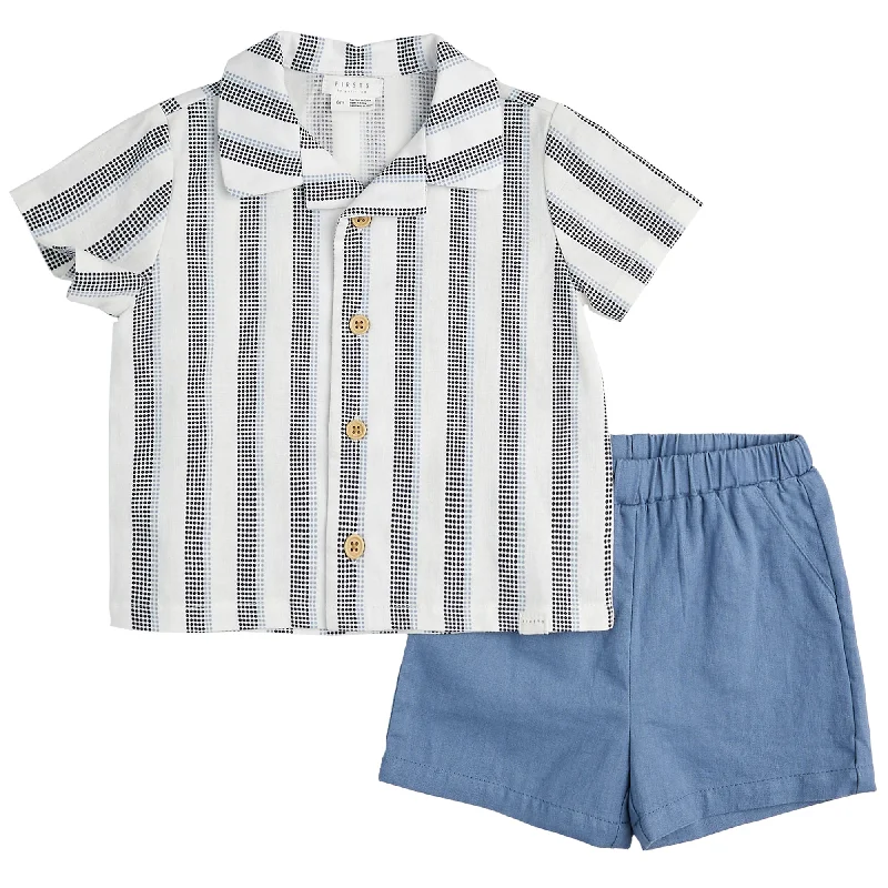 3 Piece Boys Shirt, Shorts, & Hat