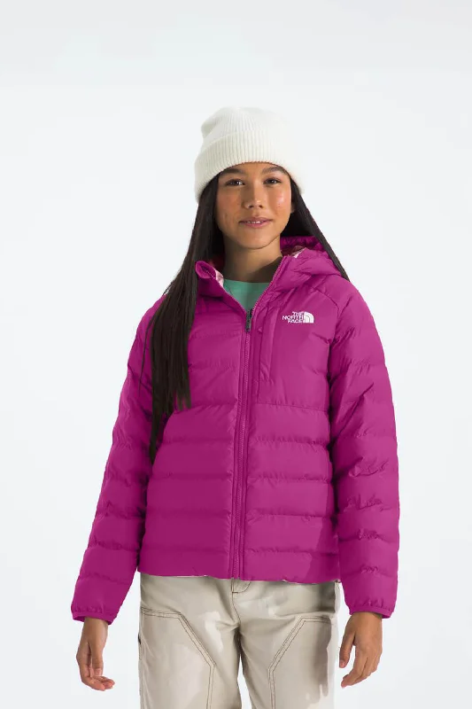 The North Face Reversible Perrito Hooded Jacket for Girls in Deep Mulberry | NF0A88UE-1I7