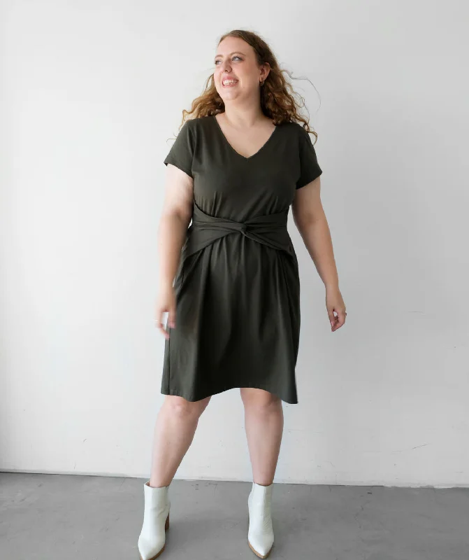 MARINA dress in Dark Olive