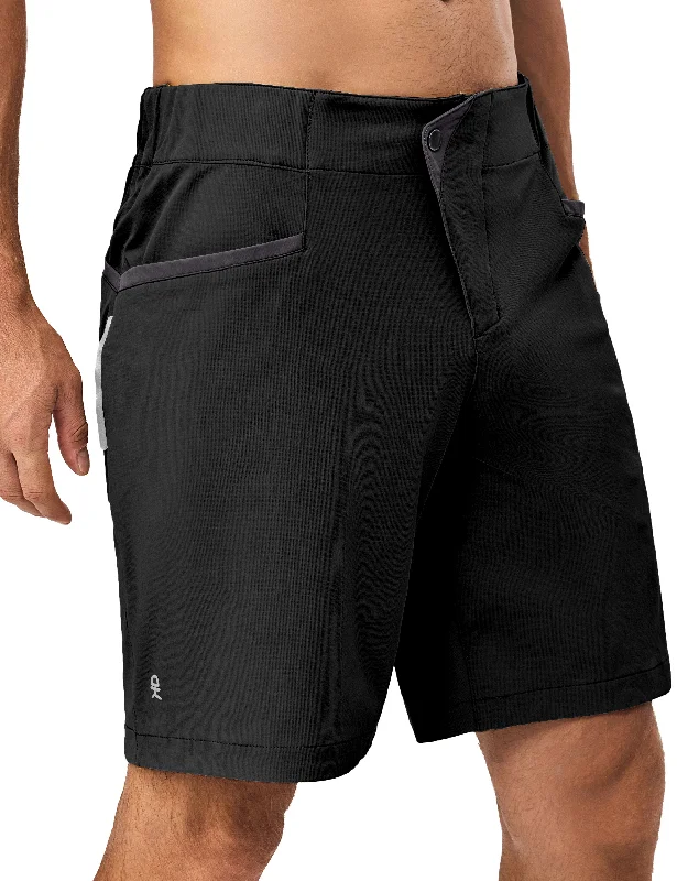 9 Inch Inseam Nylon Shorts for Men Stretch Quick Dry Shorts