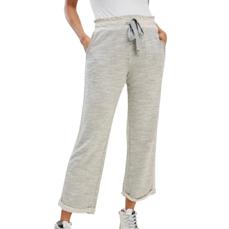 Dolan Heathered Pant In Mid Heather Grey