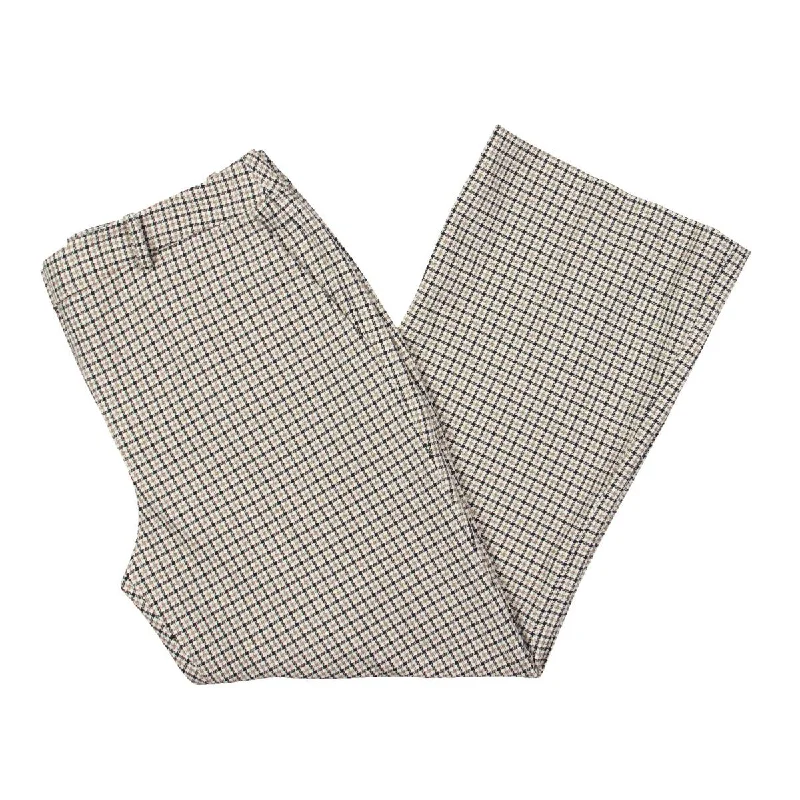 Karl Lagerfeld Paris Womens Houndstooth Cropped Dress Pants