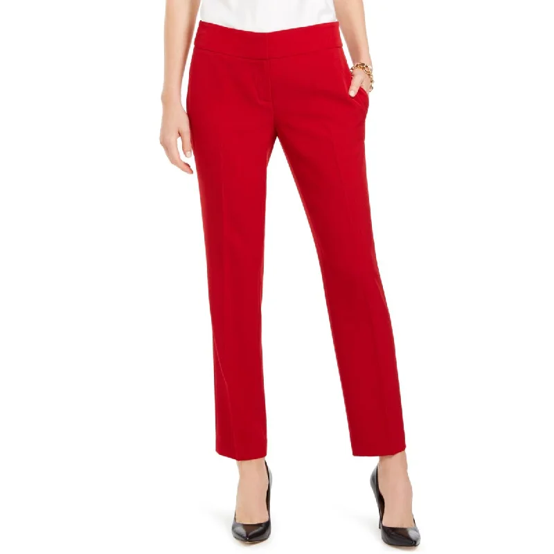 Kasper Womens Petites Slim Straight Leg Dress Pants