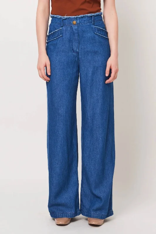 Lynn Pant In Washed Indigo