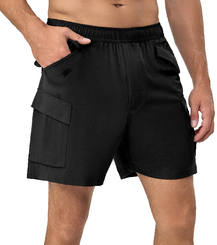 Men's Quick Dry Hiking Cargo Shorts Athletic Swim Board Beach Shorts