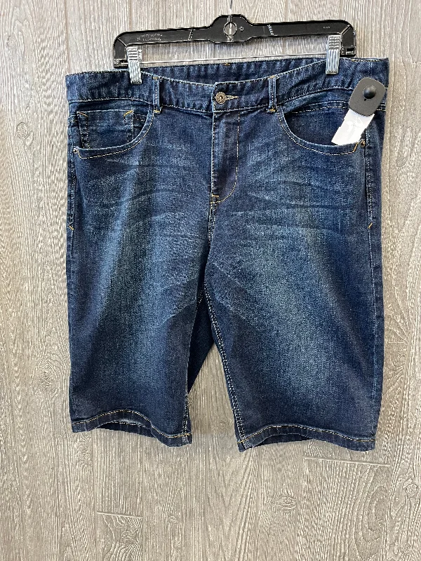 Shorts By Christopher And Banks In Blue Denim, Size: 16