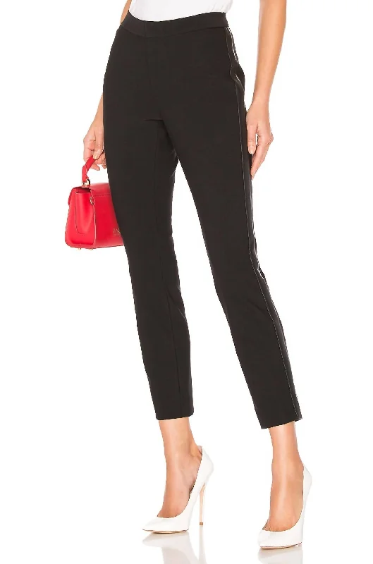 Side Strap Trouser In Black