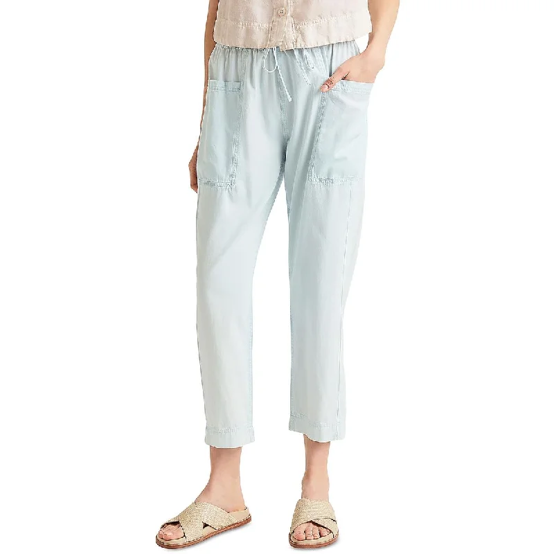 Splendid Womens Gia Chambray Mid-Rise Ankle Pants