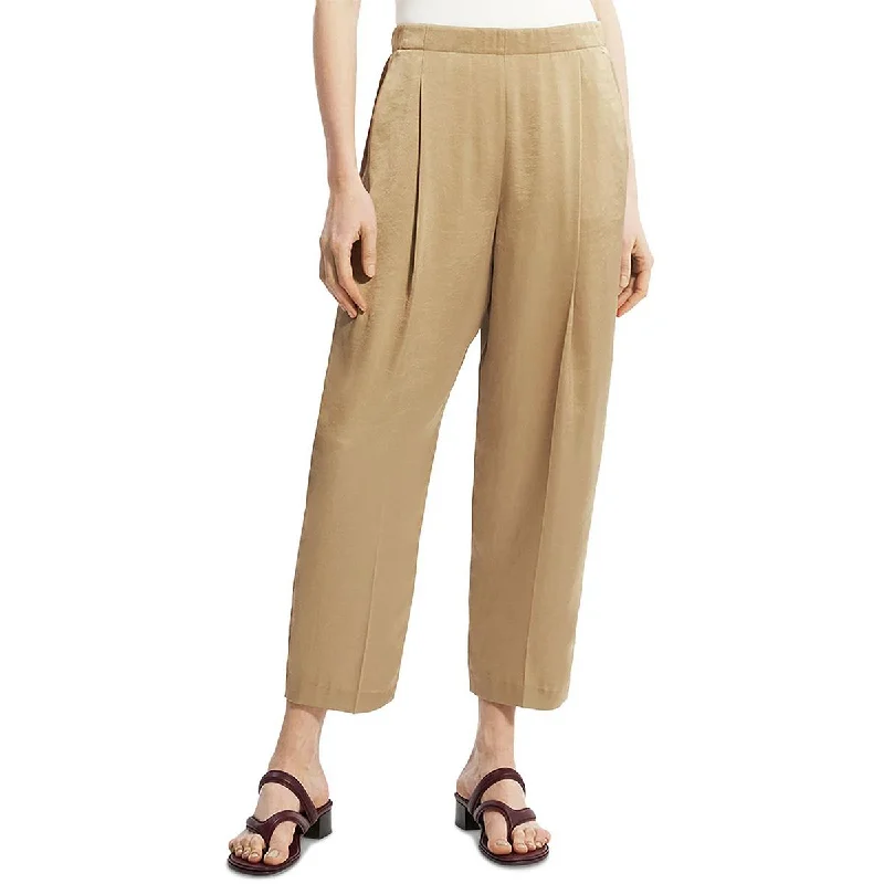 Theory Womens Shimmer High Rise Cropped Pants