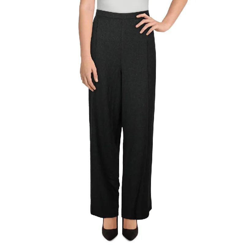 Vince Womens Heathered Mid Rise Straight Leg Pants