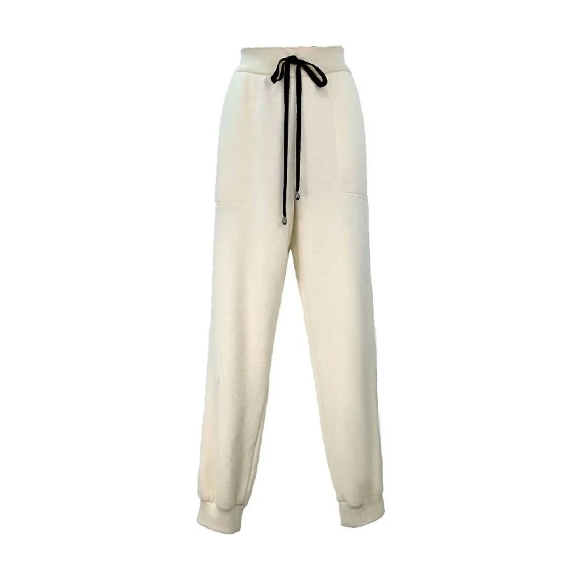 Women's Terry Pant In Ecru